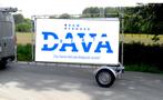 reclame aanhangwagen, Ophalen