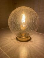 Lampe boule verre craquelé, Maison & Meubles, Lampes | Lampes de table, Enlèvement ou Envoi, Verre