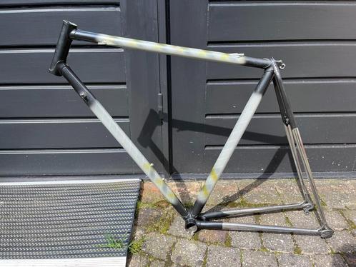 Faggin frame 56 CC (donkergrijs-wit), Fietsen en Brommers, Fietsonderdelen, Gebruikt, Racefiets, Frame, Ophalen