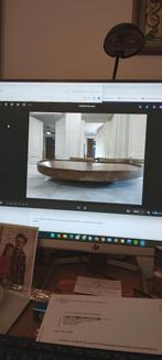 Superbe plateau tournant en bois exotique pour l'ergonomie., Maison & Meubles, Enlèvement ou Envoi, Utilisé, Rond, Bois