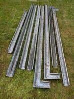 APOK Dakgoot zink en bijhorende galva bevestigingshaken, Doe-het-zelf en Bouw, Ophalen, 4 tot 6 meter, Zo goed als nieuw, Zink