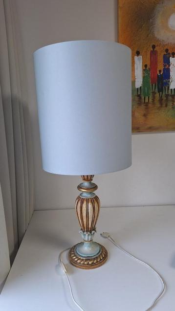 Barokke Lampenvoet Met Vintage Patina En Moderne Kap, Huis en Inrichting, Lampen | Tafellampen, Ophalen, Overige materialen, Zo goed als nieuw