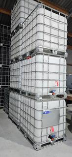 7 IBC containers 1000l wit, Tuin en Terras, Regentonnen, 150 liter of meer, Ophalen of Verzenden, Zo goed als nieuw, Met kraantje