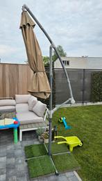 Zweef parasol met tegels, Ophalen, Gebruikt