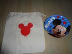 Mickey mouse standaard + linnen zakje, Mickey Mouse, Ophalen of Verzenden, Plaatje of Poster, Zo goed als nieuw