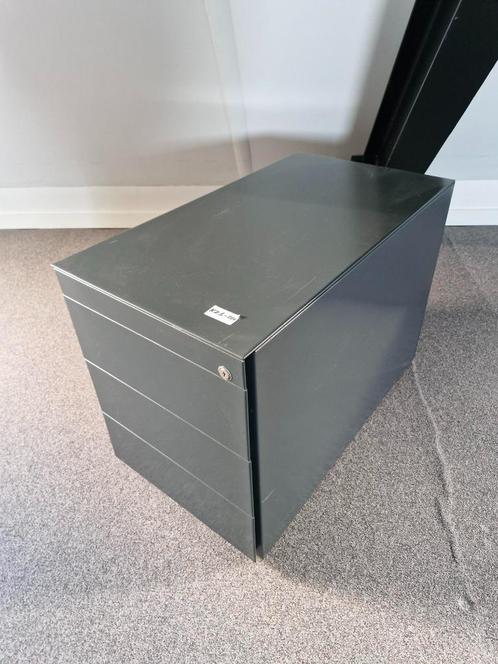 Stevige Metalen Ladeblok op wieltjes / met Slot– Donkergrijs, Huis en Inrichting, Kasten | Ladekasten, Gebruikt, Minder dan 100 cm