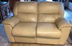 lederen salon, Huis en Inrichting, Ophalen, Gebruikt, Driepersoons, Rechte bank