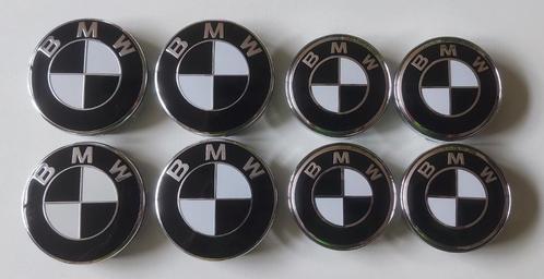 4 volledig zwarte BMW-logo's, wielhoezen, naven, 68 mm, 60 m, Auto diversen, Wieldoppen, Nieuw, Ophalen of Verzenden