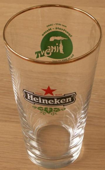 Heineken bierglas bier glas sportcafe Heino mei 1977-2002 beschikbaar voor biedingen