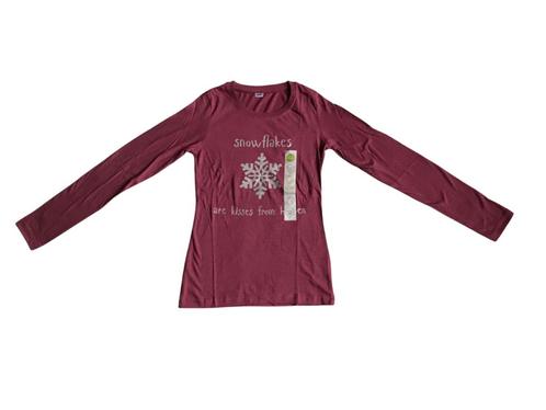 mooie roze T-shirt(snowflakes)lange mouwen voor meisjes 12 j, Kinderen en Baby's, Kinderkleding | Maat 152, Nieuw, Meisje, Shirt of Longsleeve