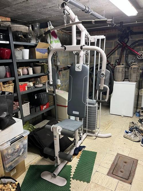 fitnesstoestel, Sport en Fitness, Fitnessapparatuur, Zo goed als nieuw, Krachtstation, Armen, Benen, Borst, Buik, Rug, Metaal