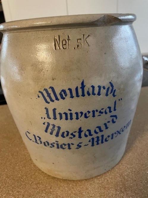 ANTIEKE MOSTERDPOT 5 KILO " UNIVERSAL Moutarde-Mostaard", Antiek en Kunst, Antiek | Keramiek en Aardewerk, Ophalen of Verzenden