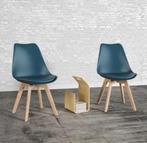 Prachtige blauwe Nora Scandinavische stoelen, Ophalen, Zo goed als nieuw, Twee