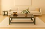 Set vintage design Valenti Spain Coffee Tables 1970s., Ophalen, Glas