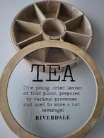 Riverdale theedoos rond 29,5 cm tea box opbergdoos thee, Huis en Inrichting, Schaal, Rond, Nieuw, Ophalen of Verzenden