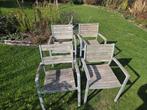Tuinstoelen aluminium  / hout, Tuin en Terras, Ophalen, Gebruikt, Aluminium