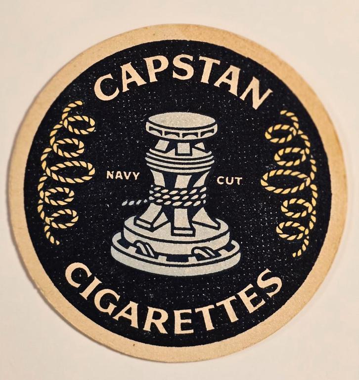 Capstan Sigaretten onderzetter Bierviltje Bierdeckel Coaster, Verzamelen, Biermerken, Viltje(s), Ophalen of Verzenden
