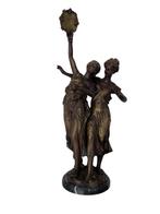 Bronzen sculptuur gesigneerd H. Dumaige: The Dancers