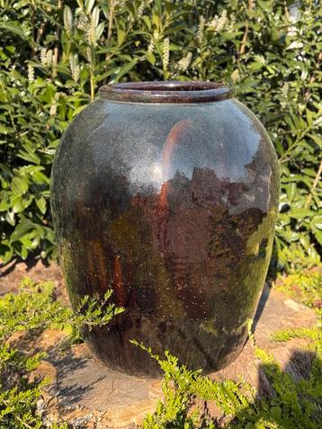 Grande jarre ancienne de jardin – 90 cm x 75 cm beschikbaar voor biedingen