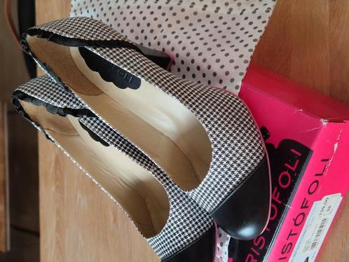 Nieuwe pumps Cristofoli, maat 38,  leer zwart/wit, Kleding | Dames, Schoenen, Nieuw, Pumps, Zwart, Ophalen of Verzenden