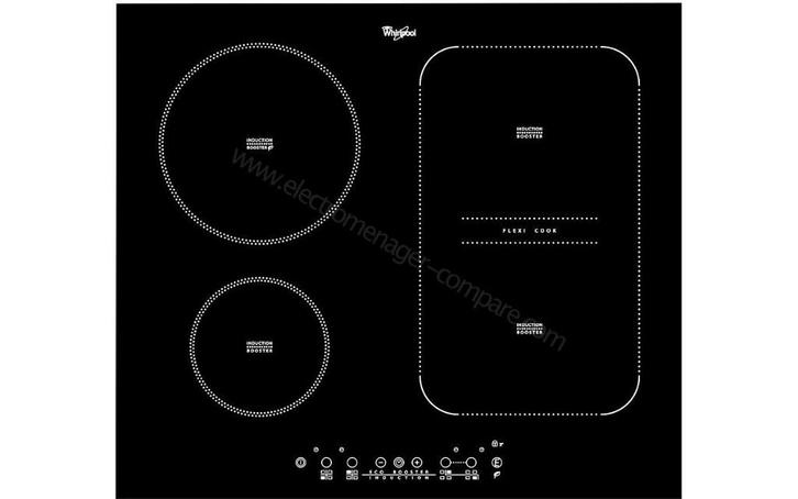 Inductie kookplaat Whirlpool, Elektronische apparatuur, Kookplaten, Gebruikt, Inbouw, Inductie, 4 kookzones, Ophalen