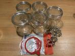 Inmaakpot / weckpot 5x met nieuwe rubber en sluiting (750ml), Ophalen, Gebruikt, Overige typen, Glas