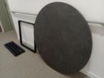 Ronde tafel diam 1 meter kleur gevlamd grijs, Huis en Inrichting, Tafels | Eettafels, Ophalen, Past in ieder interieur, Rond, Nieuw