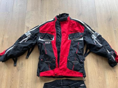 All season motorjas medium Evolution + broek  zwart en rood, Motoren, Kleding | Motorkleding, Jas | textiel, Heren, Nieuw zonder kaartje