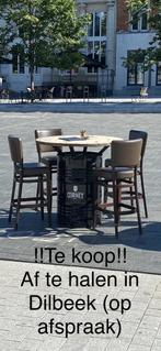 Hoge ton (tafel) cornet, Tuin en Terras, Tuintafels, Ophalen, Zo goed als nieuw, Rond, Metaal