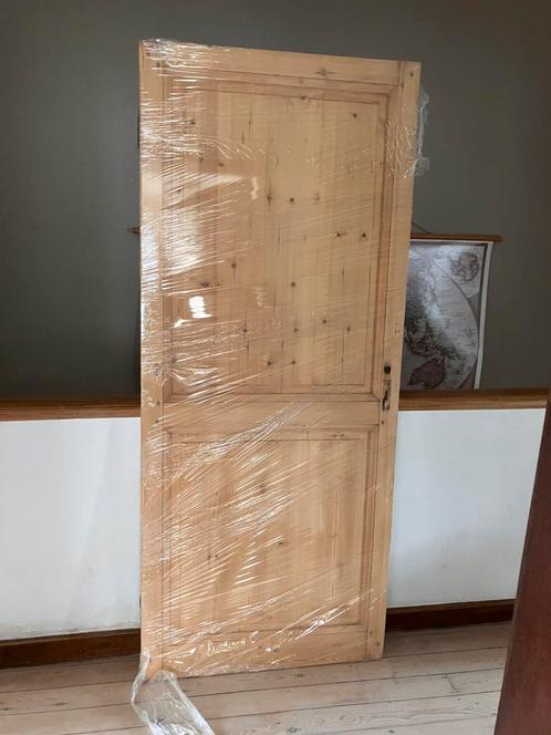 Mooie, gerestaureerde, houten binnendeur., Doe-het-zelf en Bouw, Deuren en Vliegenramen, Zo goed als nieuw, Binnendeur, 200 tot 215 cm