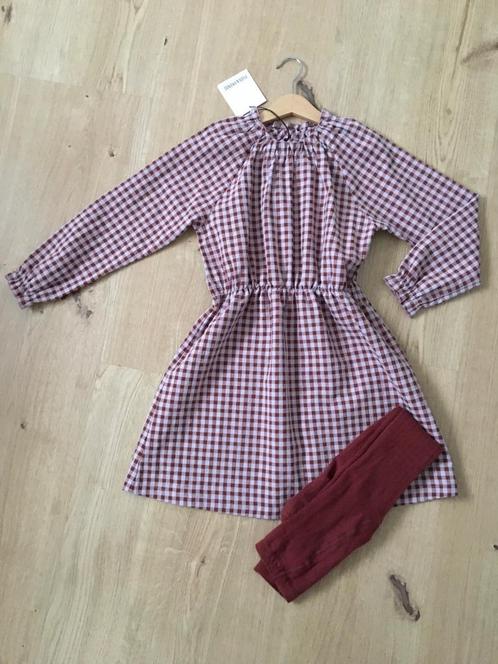 FILOU, vichy jurk 128 / maat 8 (nieuw) + kousenbroek mgl, Kinderen en Baby's, Kinderkleding | Maat 128, Nieuw, Meisje, Jurk of Rok