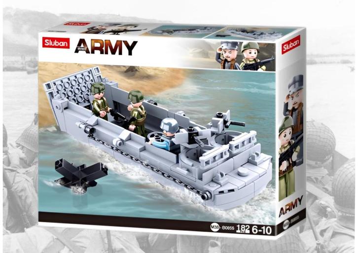 Lego/Sluban 1944 D-day LCVP boot , gratis verzonden, Verzamelen, Militaria | Tweede Wereldoorlog, Landmacht, Miniatuur of Beeldje