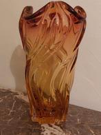 Grote amberkleurige sommersovaas van Muranoglas, Antiek en Kunst, Antiek | Glaswerk en Kristal, Ophalen
