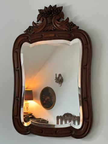 Antieke houten wandspiegel / Louis Philippe stijl H 95 beschikbaar voor biedingen