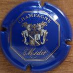 Capsule Champagne Médot bleu, or & blanc nr.01 ** RARE **, Enlèvement ou Envoi, Neuf, France, Champagne