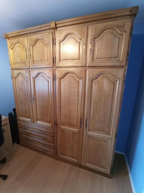 Prachtige eikenhouten kledingkast, Huis en Inrichting, Kasten | Kleerkasten, Gebruikt, 200 cm of meer, 150 tot 200 cm, 50 tot 75 cm
