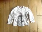 T-shirt lange mouw wit maat 104, Meisje, Gebruikt, Ophalen of Verzenden, Shirt of Longsleeve