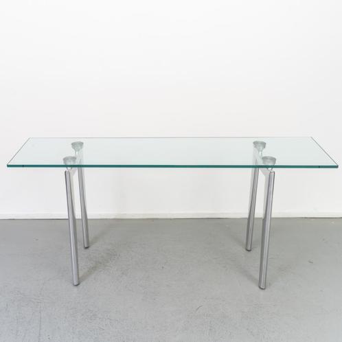 1x Leolux Farandole Sidetable Transparant Glas - Aluminium, Huis en Inrichting, Tafels | Sidetables