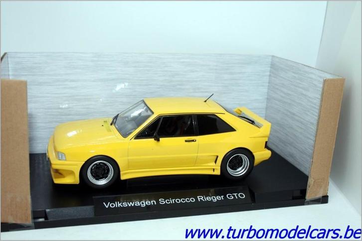 VW Scirocco Rieger GTO Geel 1/18 MCG, Hobby & Loisirs créatifs, Voitures miniatures | 1:18, Neuf, Voiture, Autres marques, Envoi