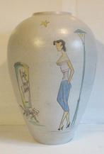 uitzonderlijke vintage vaas Ruscha met kat, Ruscha Paris, Ophalen of Verzenden