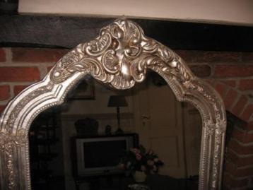 Exclusieve Grote "Barok" "Old-Zilver"Kuifspiegel Schitterend beschikbaar voor biedingen