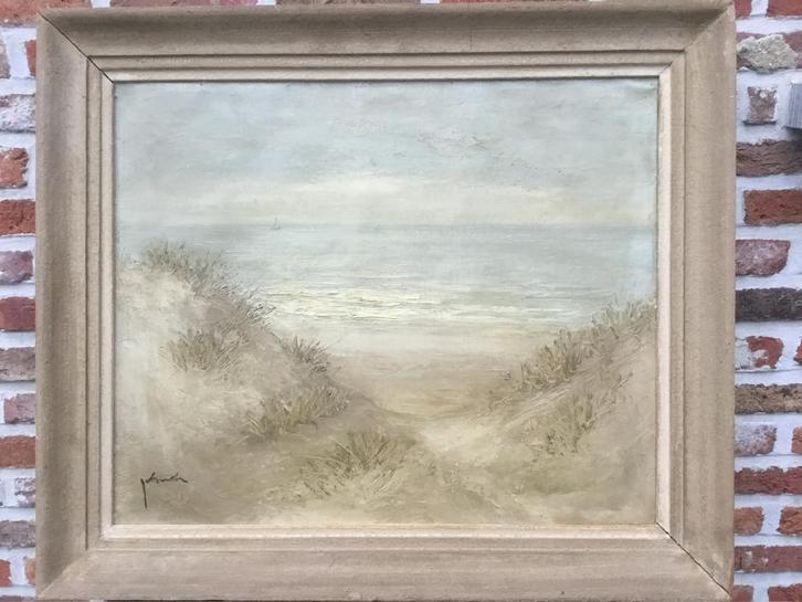 Idserda-(Theo)(1915-Brugge1992)-74x63 cm met kader-olie/doek, Antiquités & Art, Art | Peinture | Classique, Enlèvement