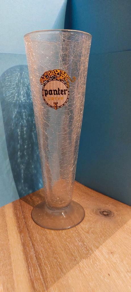 Belgisch  PANTER  Craquelé  Bacchus  Baasrode .  2 stuks ., Verzamelen, Biermerken, Zo goed als nieuw, Glas of Glazen, Overige merken
