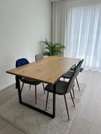 Moderne eettafel met eikhoutenlook, Neuf, Quatre personnes, 150 à 200 cm, Métal