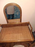 Vintage - Coiffeuse en rotin, Huis en Inrichting, Tafels | Kaptafels, Ophalen