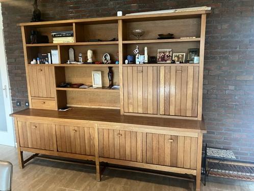 Vintage buffetkast, Huis en Inrichting, Kasten | Buffetkasten, Gebruikt, 200 cm of meer, 200 cm of meer, 25 tot 50 cm, Met deur(en)