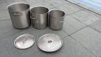 Grote professor inox rvs kookpotten,  35l, 25l, 20l,, Huis en Inrichting, Keuken | Potten en Pannen, Ophalen, Gebruikt, Inox, Kookpan of Snelkookpan