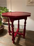 ANTIEKE VINTAGE TAFEL BIJZETTAFEL ACHTHOEK HOUT WIJNTAFEL, Ophalen of Verzenden