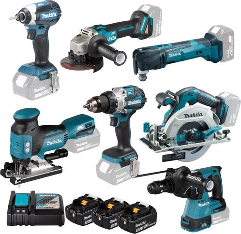 Makita DLX7030T3J 18V LXT accu-machineset 7-delig in MAKPACs, Doe-het-zelf en Bouw, Gereedschap | Handgereedschap, Nieuw, Ophalen