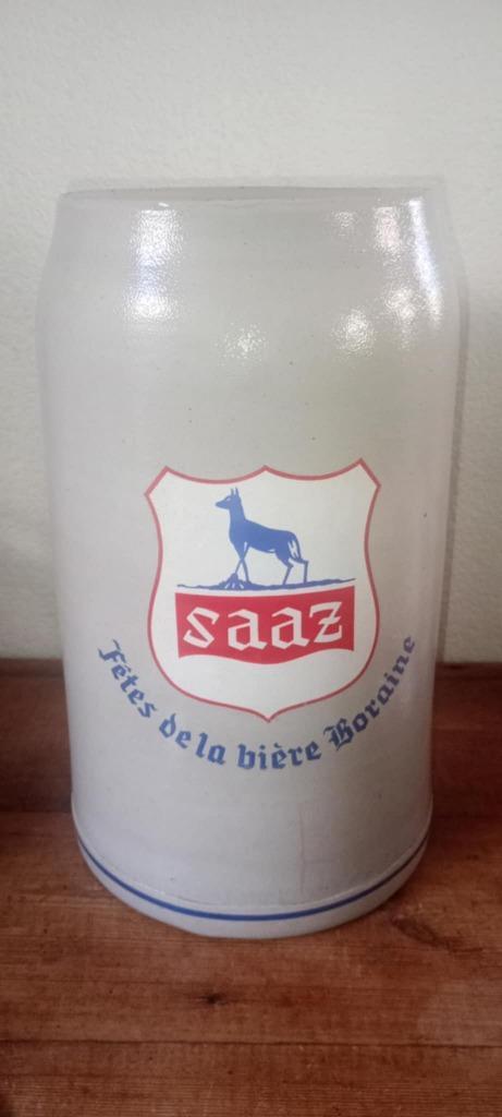 Brasserie oude bierpul Saaz 5 L Cavenaile, Verzamelen, Biermerken, Gebruikt, Pul(len), Overige merken, Ophalen of Verzenden